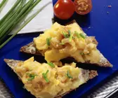 Rührei-Krabbenbrot