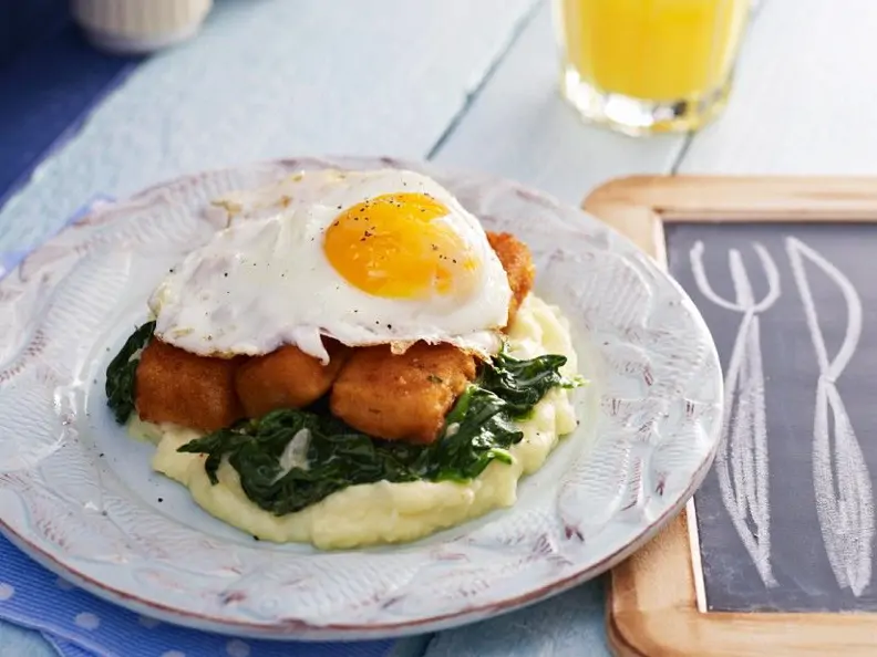 Fischstäbchen mit Ei