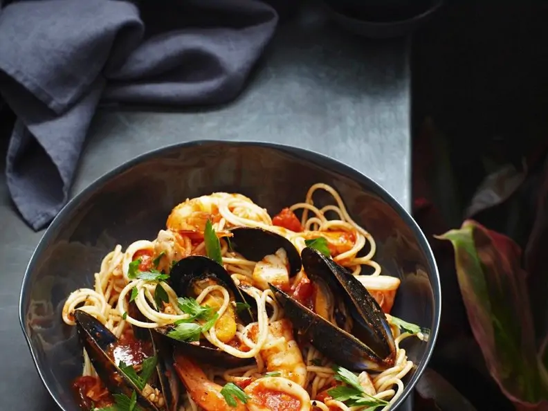 Meeresfrüchte-Spaghetti