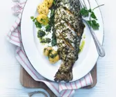 Lachsforelle mit Kräutersauce