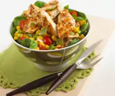 Mais-Tomatensalat mit Hähnchen