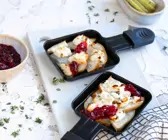Raclette mit Birne und Käse