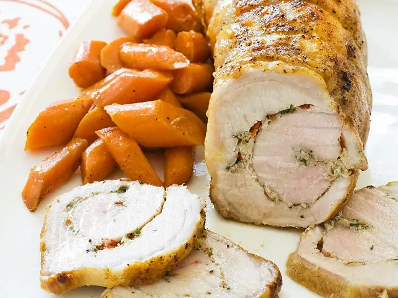 Rollbraten mit Gemüse