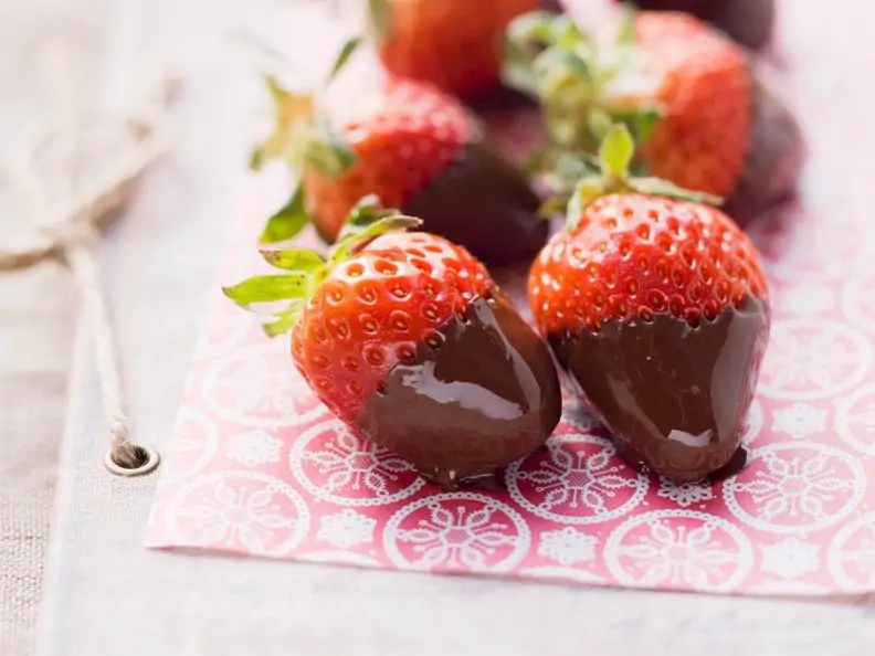 Erdbeeren mit Schokolade
