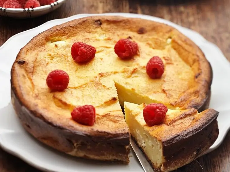 Himbeer-Käsekuchen ohne Boden