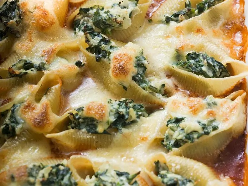 Nudel-Spinatgratin