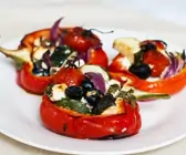 Gefüllte Paprika vegetarisch italienisch