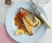 Seebarsch mit Tomaten