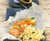 Lachsforelle mit Couscous