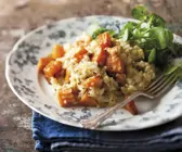 Kürbis-Risotto mit Gorgonzola