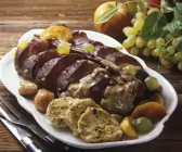 Rehrücken mit Sahnesauce