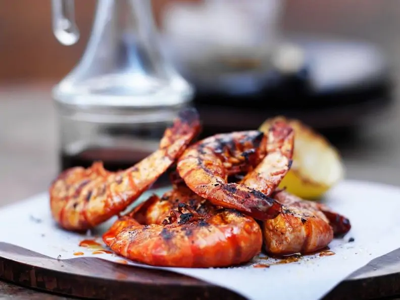 Würzige, gegrillte Garnelen