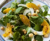 Wasserkressesalat mit Orangen-Dressing