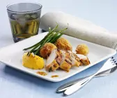 Hähnchenbrust mit Kürbispüree