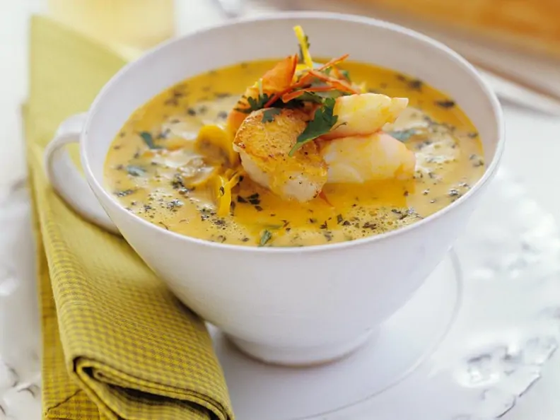 Hummersuppe mit Cognac