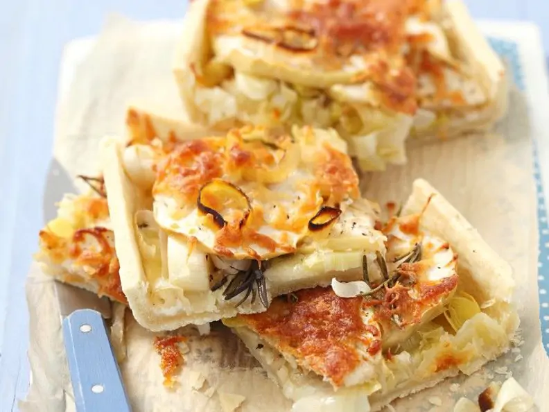 Lauchkuchen mit Apfel