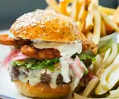 Burger mit Austernpilzen