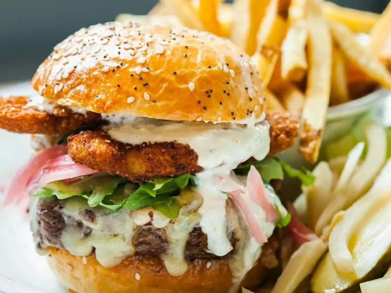 Burger mit Austernpilzen
