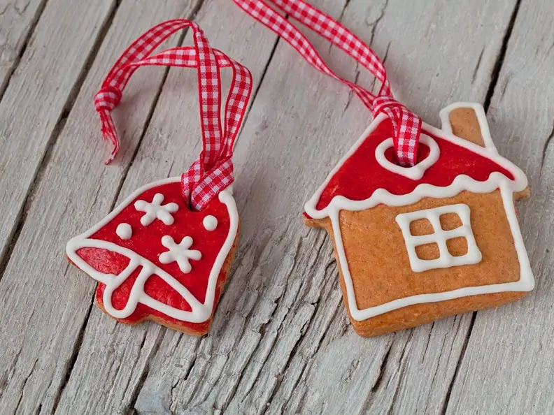 Deko-Lebkuchen zu Weihnachten
