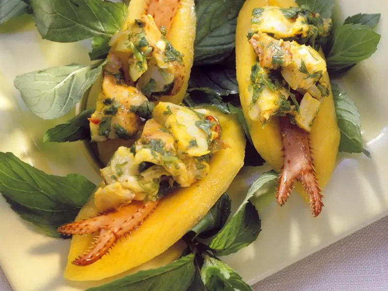 Mangos mit Hummersalat