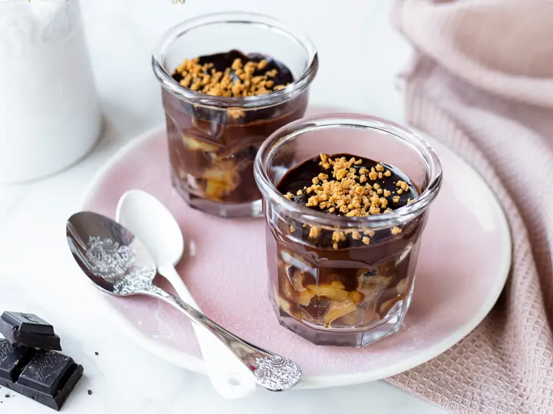 Schoko-Birne-Dessert
