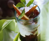 Quarkcreme mit Trauben