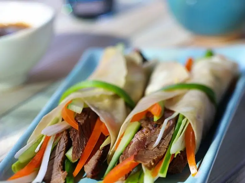 Wraps mit Ochsenfleisch