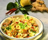 Bandnudeln mit Shrimps