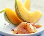 Melone mit Lachs