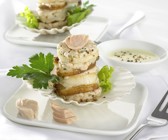 Jakobsmuscheln mit Thunfischcreme aus Pfefferschaum