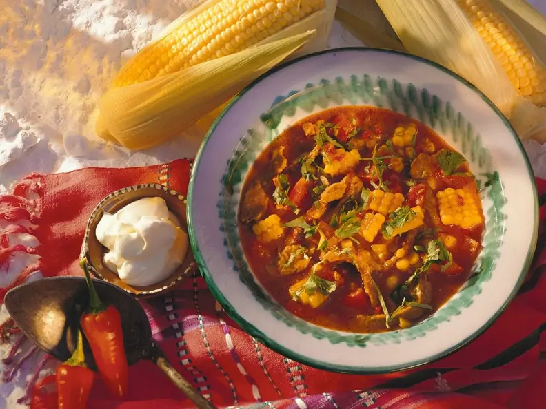 Chili con Carne mit Crème fraiche