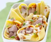 Conchiglioni-Gratin gefüllt mit Thunfisch und Mozzarella