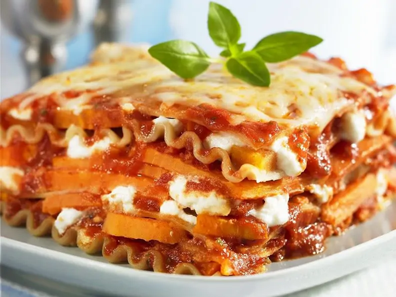 Süßkartoffel-Lasagne mit Feta 