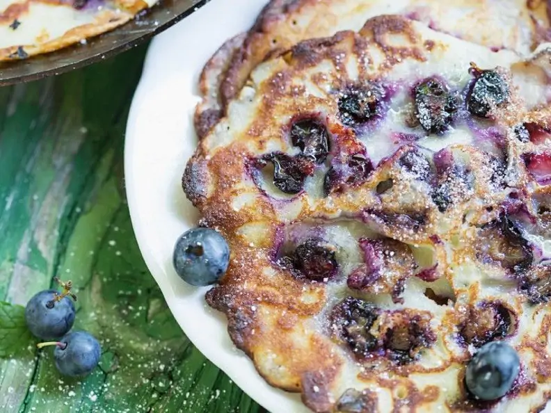 Blaubeer-Pfannkuchen