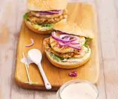 Chicken Burger mit Ananas