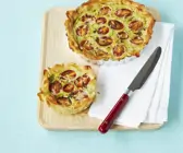 Pikante Filoteigtarte mit Quark und Tomaten