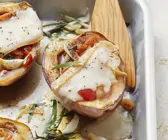 Auberginen mit Tomatenfüllung