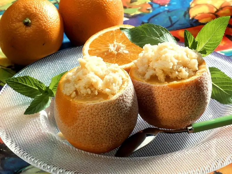 Orangensorbet
