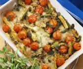 Gebackene Zucchini mit Tomaten