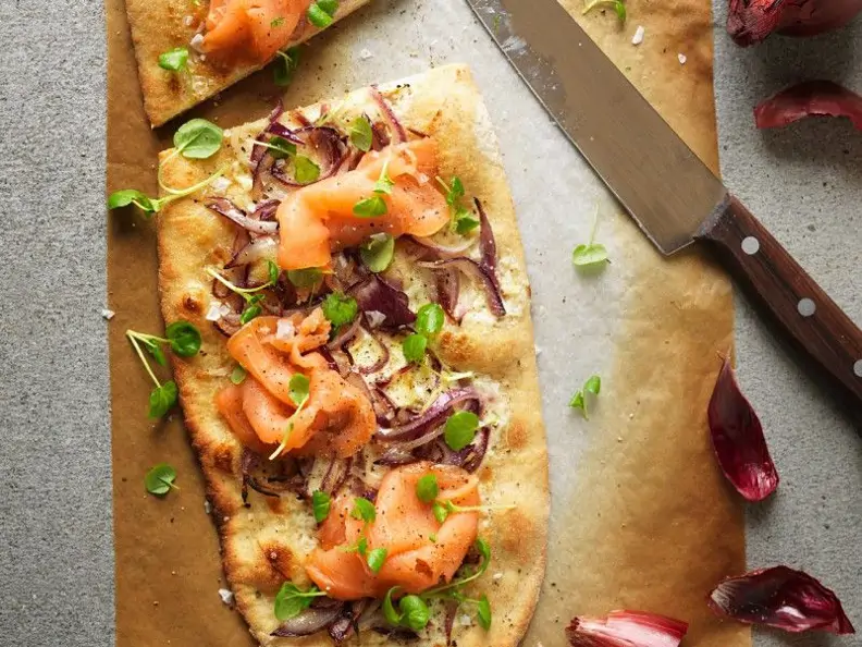 Lachs-Pizza