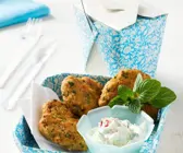 Kichererbsenbratlinge mit Dip