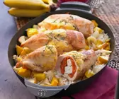 Hähnchenbrust mit Paprika-Feta-Füllung
