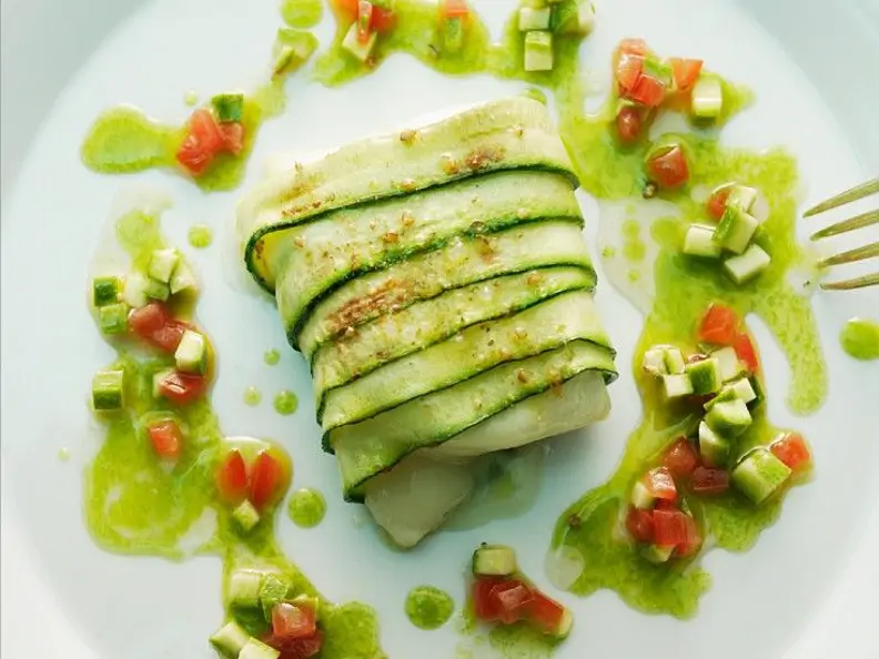 Ziegenkäse im Zucchinimantel