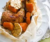 Hähnchenschenkel mit Süßkartoffeln
