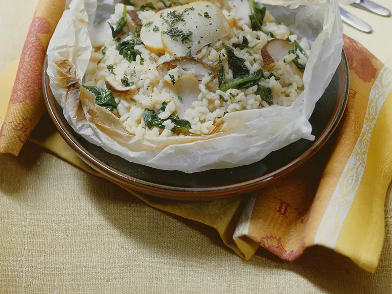 Steinpilzrisotto mit Scamorza