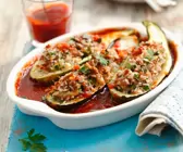 Zucchini mit Hackfleischfüllung