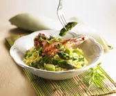 Risotto mit Spargel und Lamm
