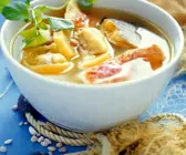Fischsuppe mit Dorsch
