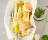 Spargelpäckchen mit Garnelen