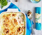 Spinatauflauf mit Lachs